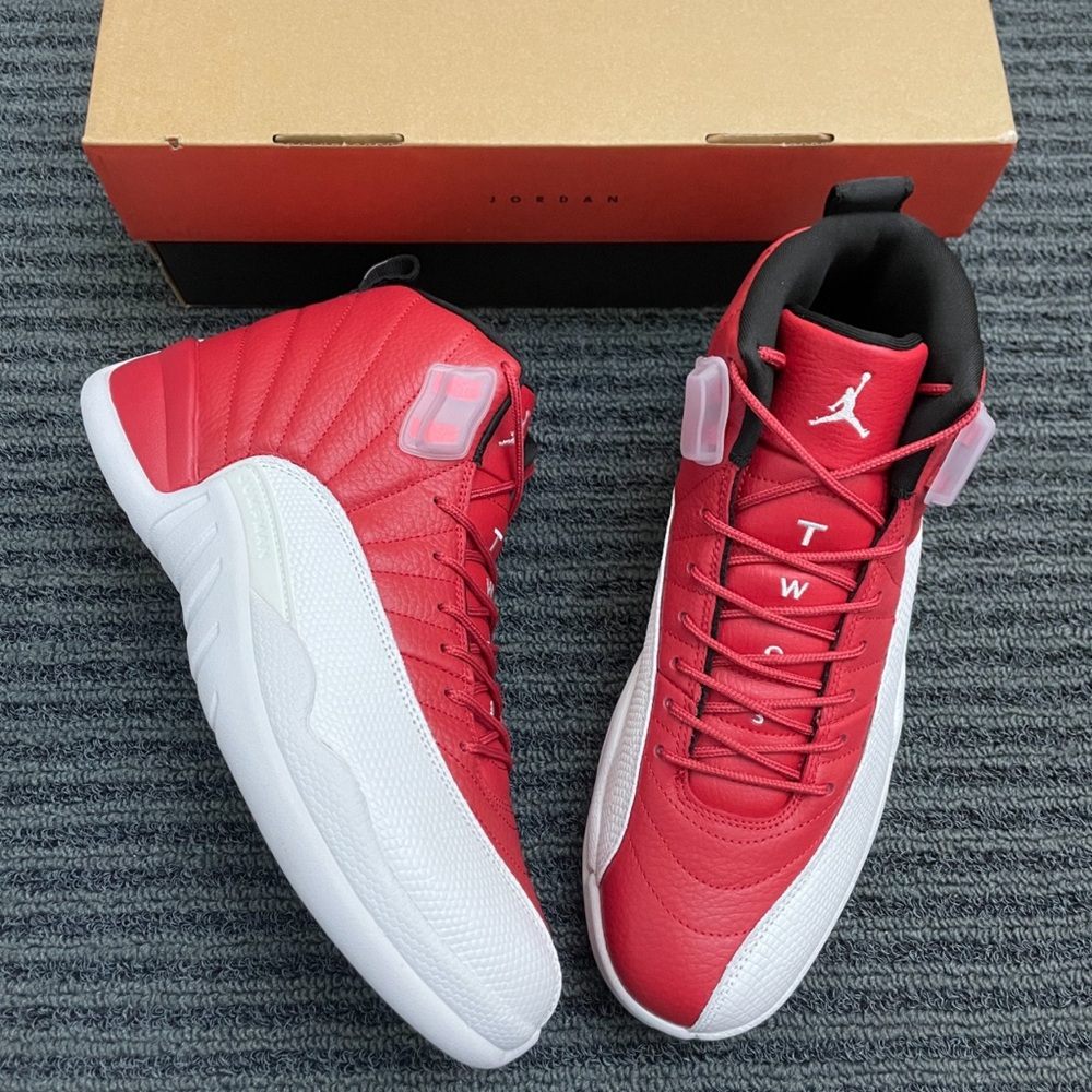 RED AND WHITE JORDAN 12 RETROS